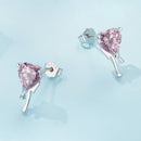 925 Sterling Silver CZ Earrings with Pavé Setting for Women-7