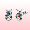 925 Sterling Silver Earrings with Oxidized Finish and Pavé Setting CZ-6