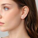 925 Sterling Silver White Gold Plated Enamel Earrings-7