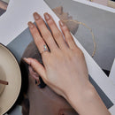 925 Sterling Silver Enamel Pavé Setting Ring for Women-7