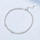 925 Sterling Silver & Pavé Setting CZ Bracelet with White Gold Plating for Women-3