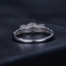 925 Sterling Silver Moissanite Pavé Setting Ring Size 6 for Women-1