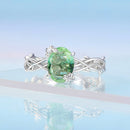 925 Sterling Silver Synthetic Spinel 3.8mm Ring for Women Size 7-5