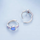 925 Sterling Silver Translucent Opal Earrings with CZ for Women-7