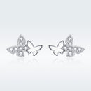 925 Sterling Silver Earrings with Pavé Setting CZ - 0.6*0.9cm-4