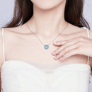 925 Sterling Silver Necklace 40+5cm Pendant 1.2*1.2cm for Women-5