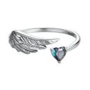 925 Sterling Silver Transparent Glass Ring for Women-1