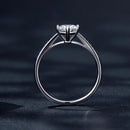 925 Sterling Silver Moissanite & CZ Ring Size 6 for Women-5