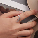 925 Sterling Silver Dragonfly Ring for Women with Cubic Zirconia-5