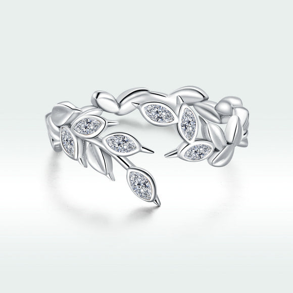S925 Sterling Silver Ring with Pavé Setting and CZ