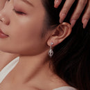 925 Sterling Silver 0.50 Carat Moissanite Earrings with White Gold Plating for Women-7
