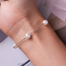 925 Sterling Silver Adjustable Pearl Bracelet for Women-6