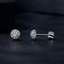 925 Sterling Silver White Gold Plated Moissanite Earrings Size 10mm for Women-5