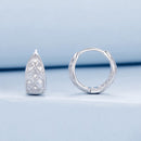 925 Sterling Silver White Gold Plated Pave Setting CZ Earrings 13*6mm for Women-3