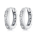 925 Sterling Silver Earrings with Oxidized Finish and Pavé Setting CZ for Women-2