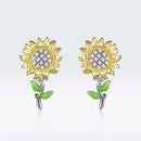 925 Sterling Silver Plated Gold Earrings with Enamel Process-4