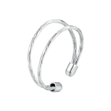 925 Sterling Silver & White Gold Plated Ring for Women - Stylish Width 2.3-6.3mm