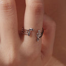 925 Sterling Silver Plated White Gold Adjustable Ring for Women-6