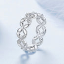 925 Sterling Silver White Gold Plated 0.6cm Ring Size 6 for Women-3