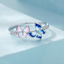 925 Sterling Silver Enamel Plated Ring Size 6 for Women-2