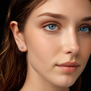925 Sterling Silver Moissanite 0.3 Carat Earrings for Women-6