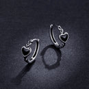 925 Sterling Silver Oxidized Enamel Earrings for Women - 1.2*0.5 cm-6