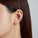 925 Sterling Silver Oxidized Silver Pavé Setting CZ Earrings-6
