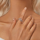 925 Sterling Silver White Gold Plated Pavé Setting CZ Ring for Women-9