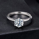 925 Sterling Silver Moissanite 1 Carat Ring Size 6-3
