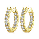 925 Sterling Silver 0.023 Carat Moissanite Earrings for Women-2