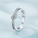 S925 Sterling Silver Oxidized Pavé Setting CZ Ring Size 6 for Women-3
