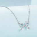 925 Sterling Silver Plated White Gold 40+5cm Adjustable Necklace for Women-3