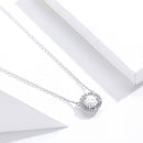 925 Sterling Silver Plated Platinum 49cm Pavé Setting CZ Necklace for Women-3