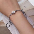 925 Sterling Silver Bracelet with Pavé Setting CZ, 17cm for Women-7