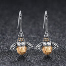 925 Sterling Silver Earrings with Oxidized Finish and Pavé Setting CZ-2