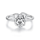 925 Sterling Silver Oxidized Silver Dog Ring for Women-1