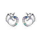 925 Sterling Silver Earrings with Oxidized Finish and Pavé Setting-1