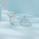 925 Sterling Silver Plated White Gold Earrings for Women-5