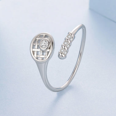 925 Sterling Silver Ring with Pavé Setting CZ, Width 0.11-0.72cm, for Women