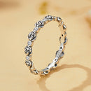925 Sterling Silver Ring with Pavé Setting CZ - Size 6.0 - Oxidized Silver-4
