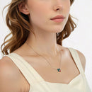 925 Sterling Silver Necklace with Enamel, White Gold Plated, 40+5 cm Chain Length, Women's Jewelry-6