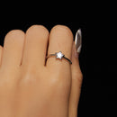 925 Sterling Silver 0.30 Carat Moissanite Ring Size 8-4