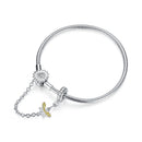 925 Sterling Silver Adjustable Length 17cm Bracelet for Women-1