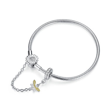 925 Sterling Silver Adjustable Length 17cm Bracelet for Women