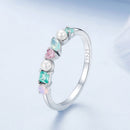 925 Sterling Silver Ring with Nano Opal Stone, Size 6, for Women-2