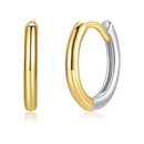 925 Sterling Silver Earrings for Women - 1.3x0.2cm, Plated White Gold-1