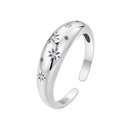925 Sterling Silver Ring with Pavé Setting CZ, Width 2.2-5.8mm, Oxidized Silver, Women's Ring-1