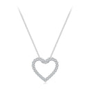 S925 Sterling Silver Necklace with Moissanite, 400mm + 50mm, Platinum Plated, Women-2