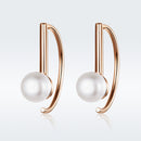 925 Sterling Silver Earrings in Rose Gold with Beads for Women-6