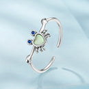 925 Sterling Silver Moonstone and Synthetic Spinel Ring for Women-4